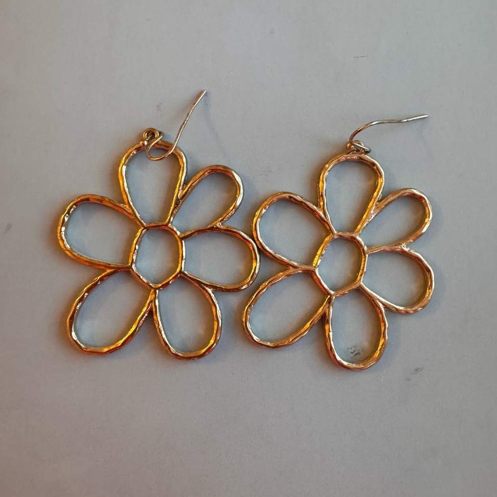 Gold Flower Earrings
